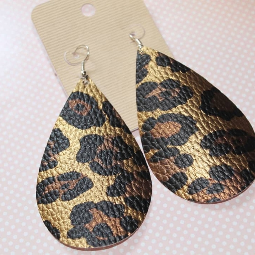 Faux Leather Earrings